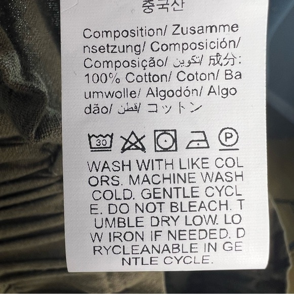 New With Tags!  Women's Paperbag Waist Side Pocket Skirt, Olive Green, Small - Picture 7 of 7